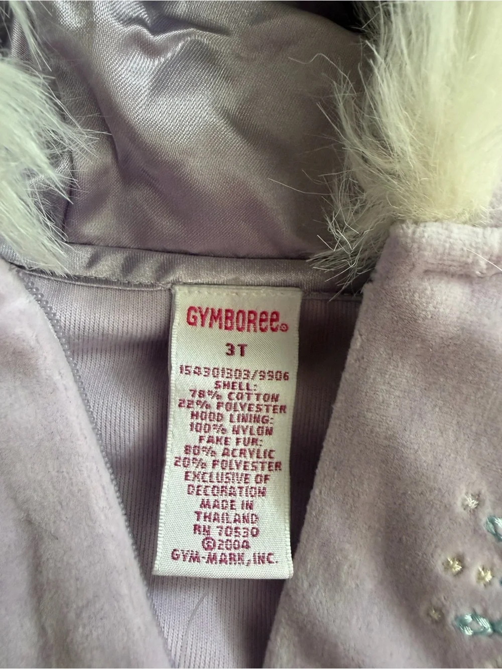 Gymboree Vintage Lavender Ski Dress 3T NWT Y2K Snowflake Velour Faux Fur